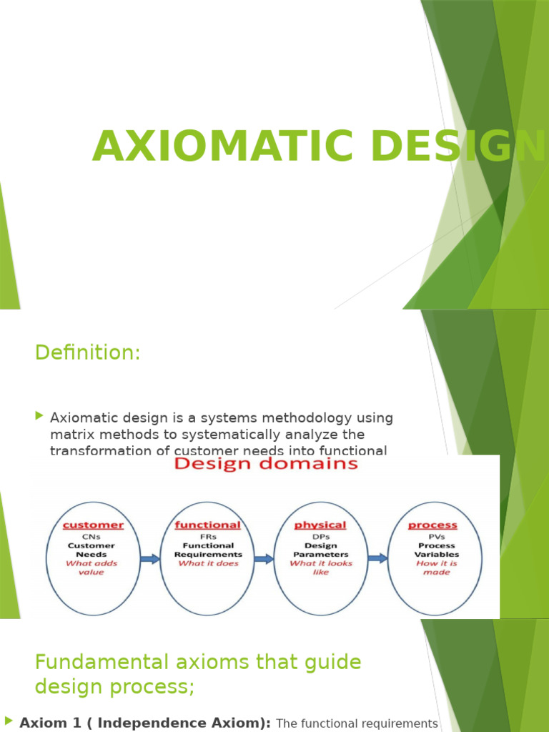 Axiomatic Design Methodology Overview | PDF