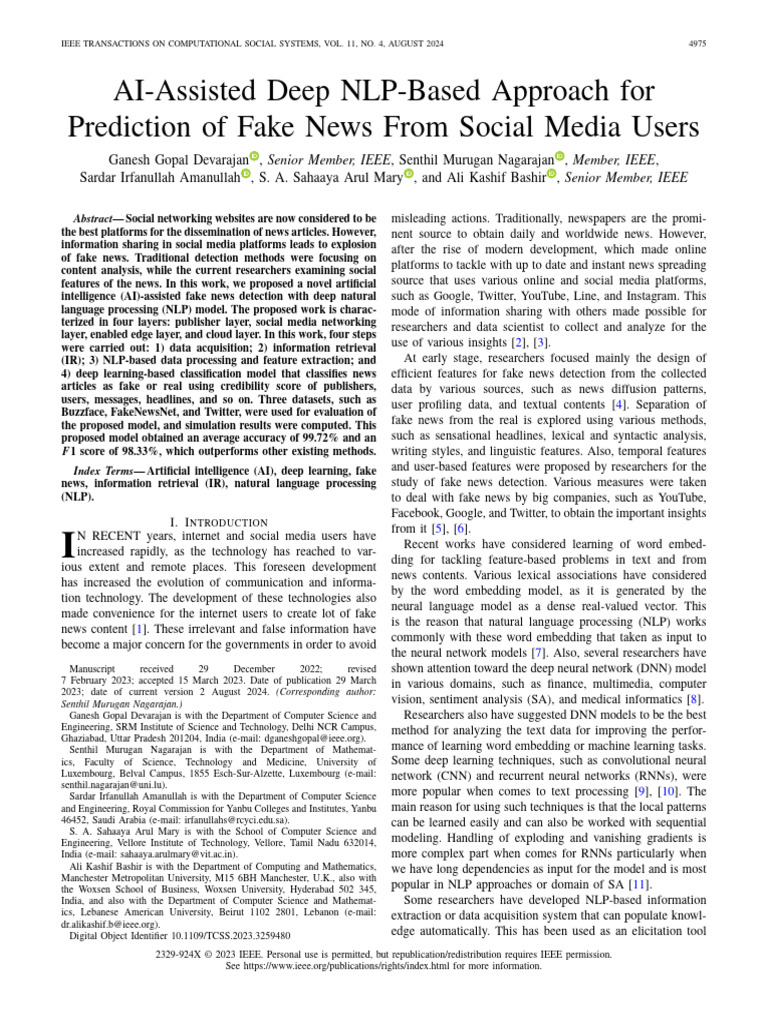 AI-Powered Fake News Detection Model | PDF | Deep Learning | Artificial ...