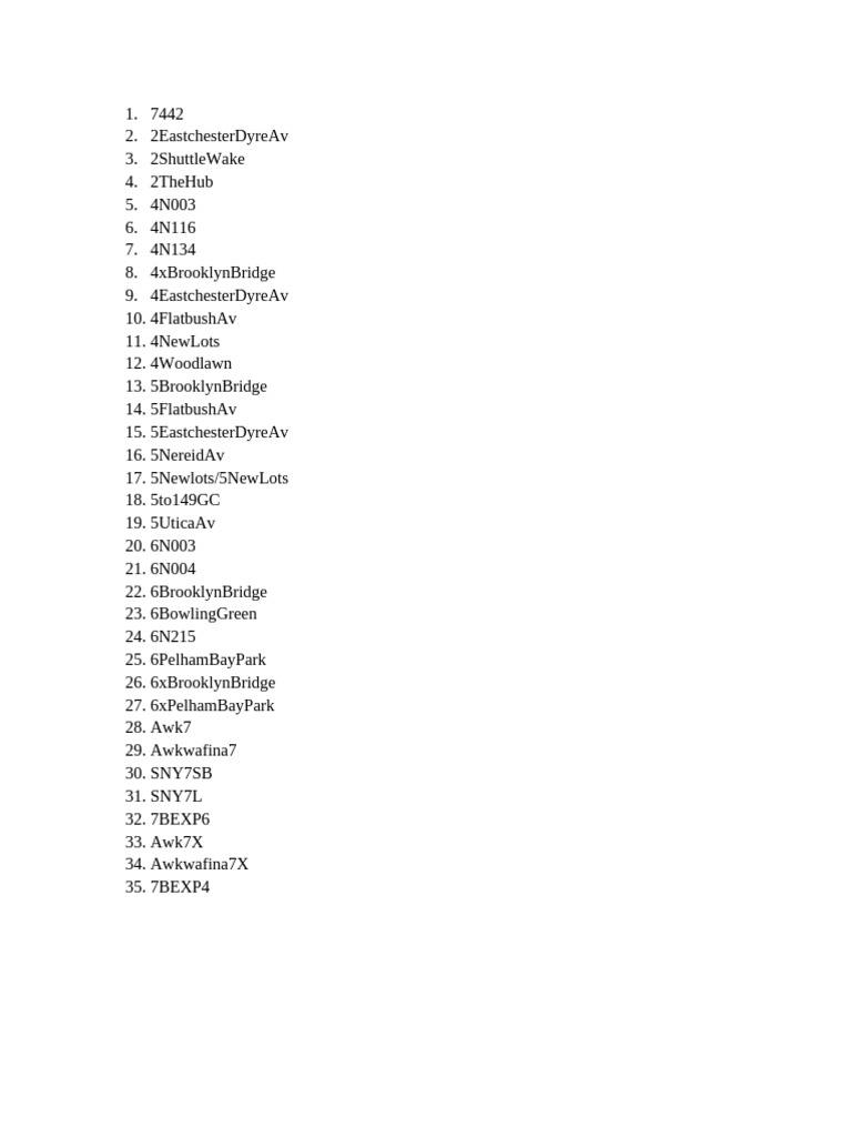 MTA Bus Codes and Routes Overview | PDF