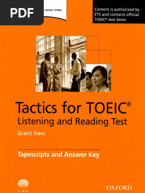 語学・辞書・学習参考書 Tactics for TOEIC ready to read more Amazon | Tactics for Toeic: Listening and Reading Test Pack