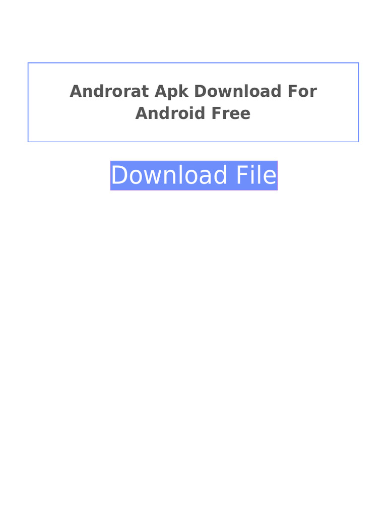 ? Androrat Apk Download For Android Free PDF