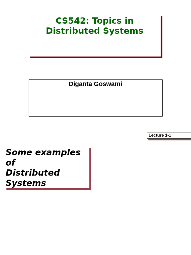 Overview of Distributed Systems Concepts | PDF | Computer Network ...