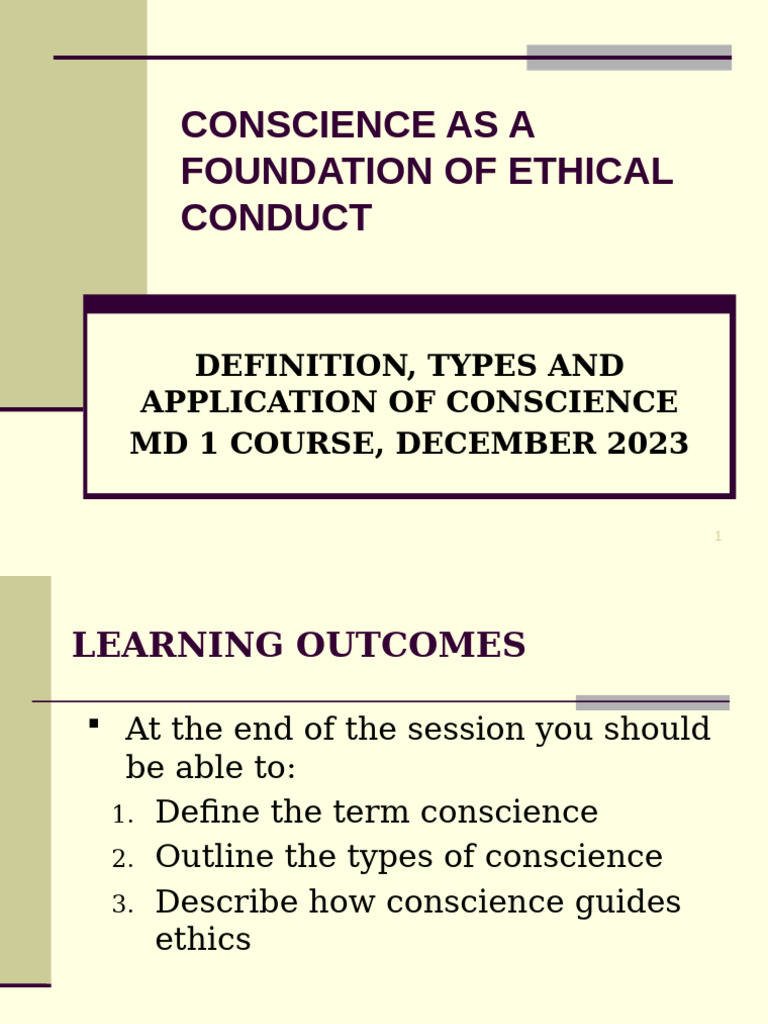 Conscience in Medical Ethics | PDF | Conscience | Physician