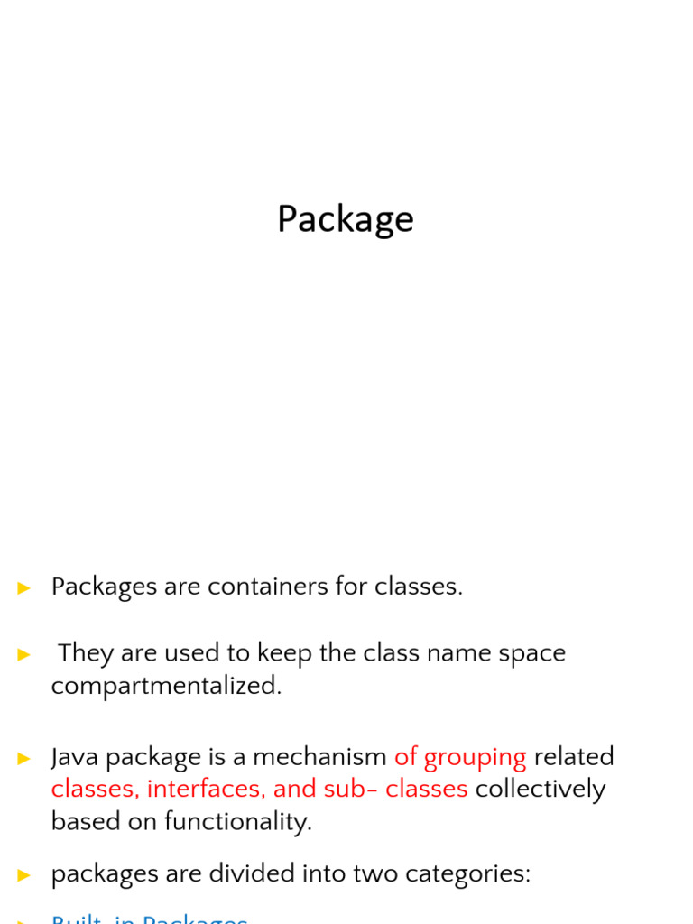 Package | PDF | Method (Computer Programming) | Class (Computer ...