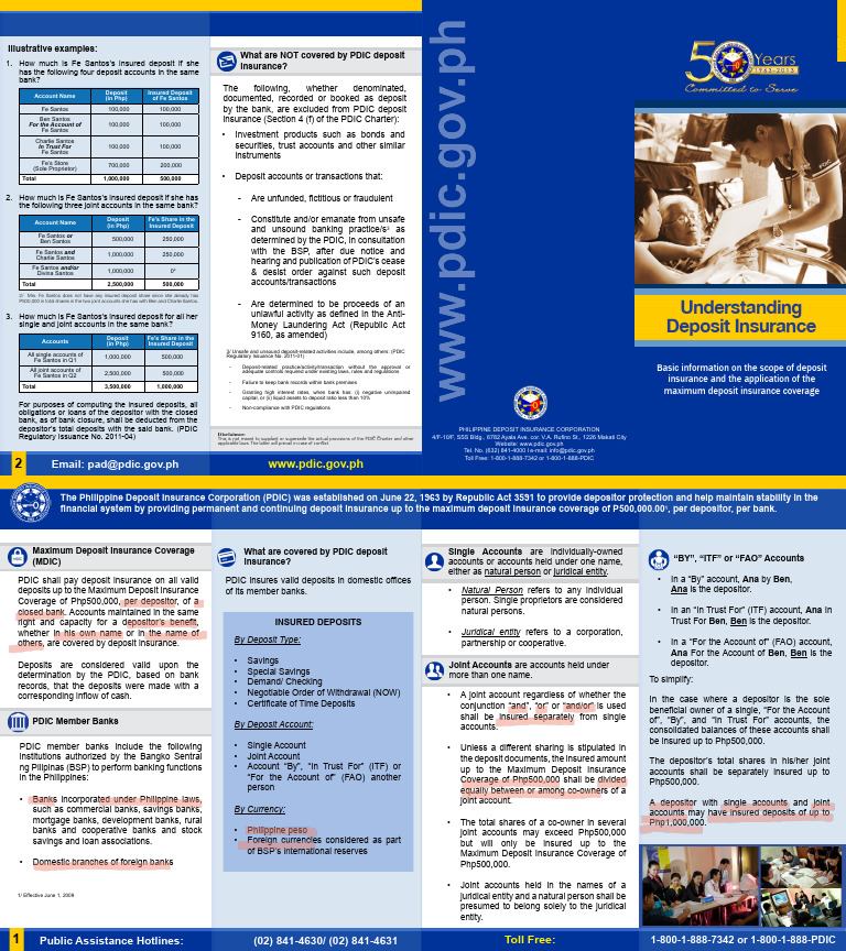 Exclusions from PDIC Deposit Insurance | PDF | Banks | Deposit Insurance