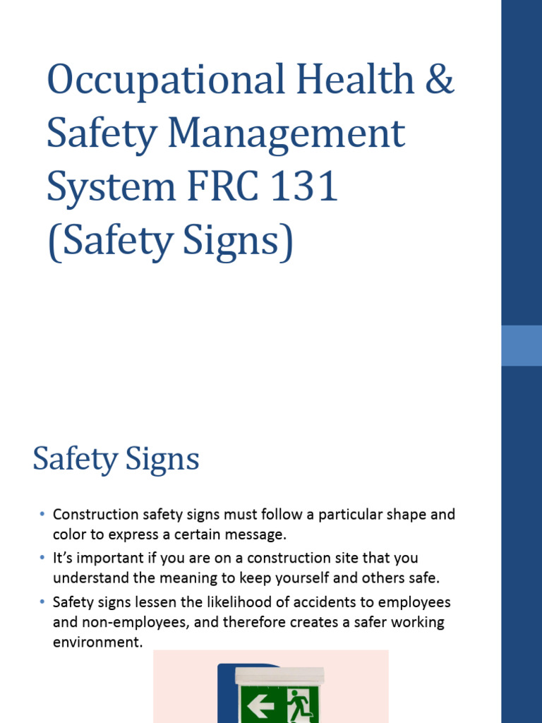 Understanding Construction Safety Signs | PDF | Occupational Safety And ...
