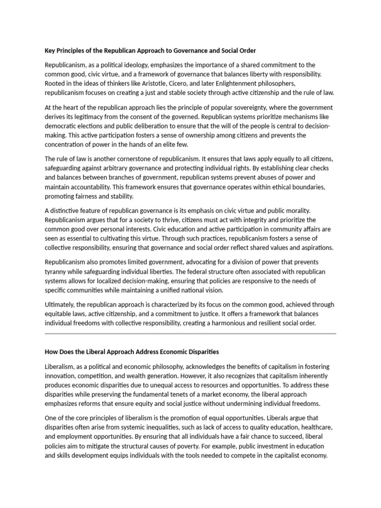 63915Approaches PDF Liberalism Republicanism