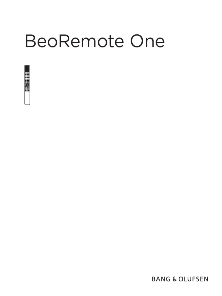BeoRemote One User Guide | PDF | Menu (Computing) | Computing