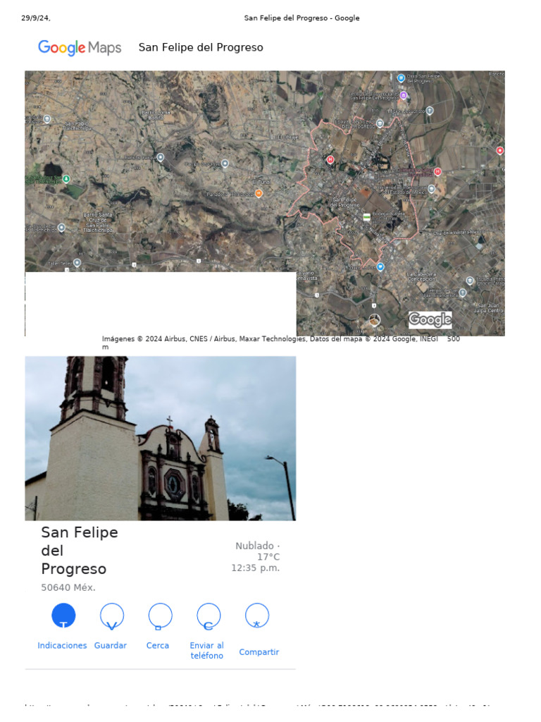 San Felipe Del Progreso - Google Maps | PDF | Datos geográficos e ...