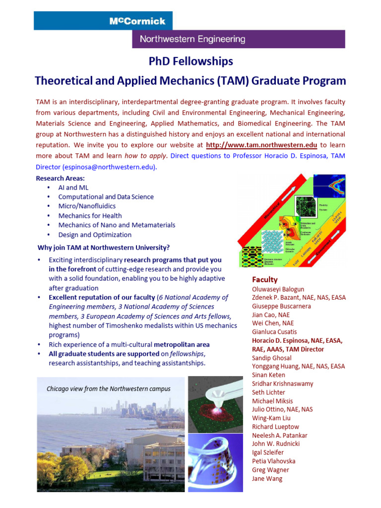 Northwestern TAM Graduate Program | PDF | Science | Engineering