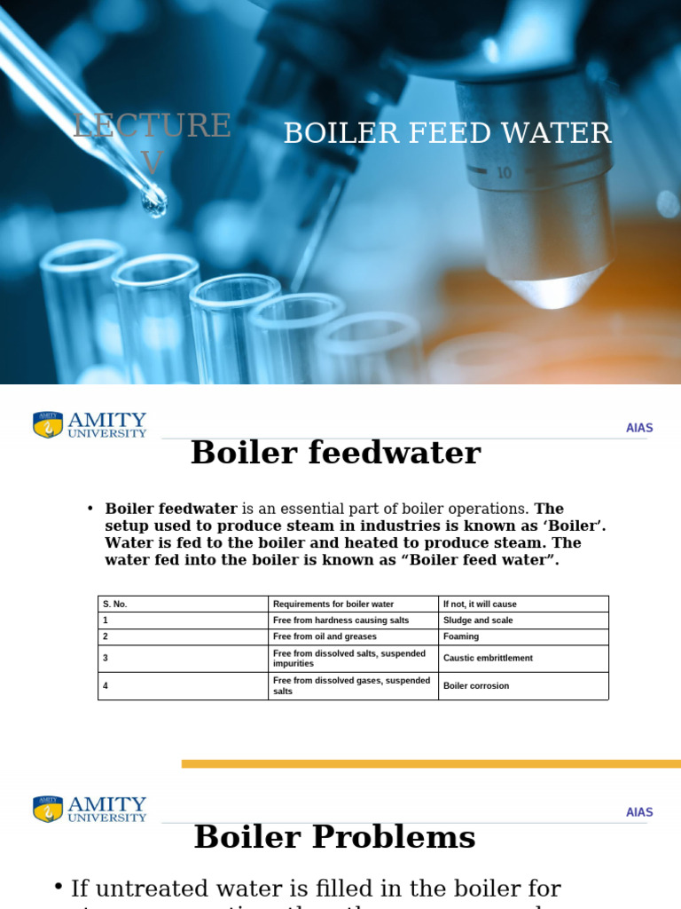 Boiler Feed Water Treatment Essentials | PDF | Chemistry | Chemical ...