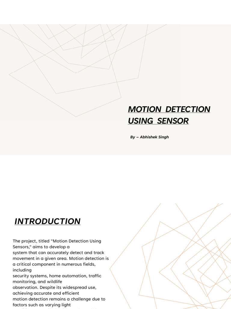 Motion Detection Sensor System Guide | PDF | Relay | Sensor