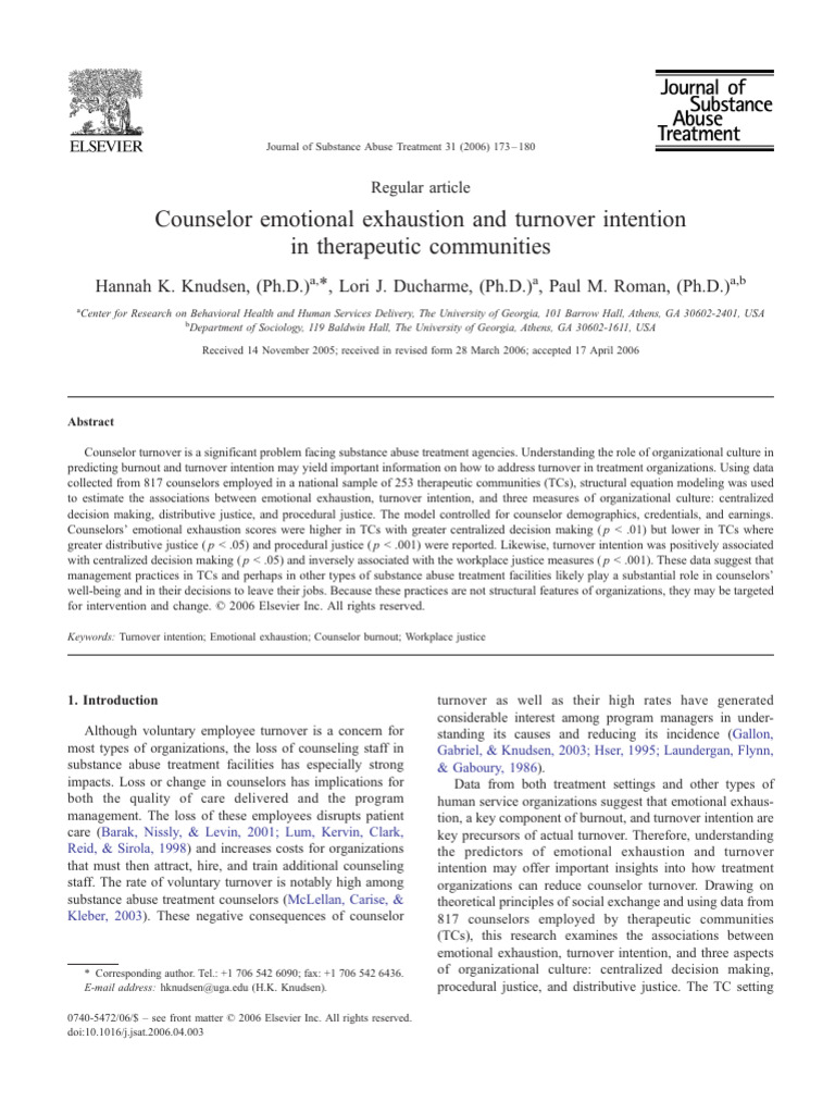 Knudsen 2005 | PDF | Errors And Residuals | Turnover (Employment)