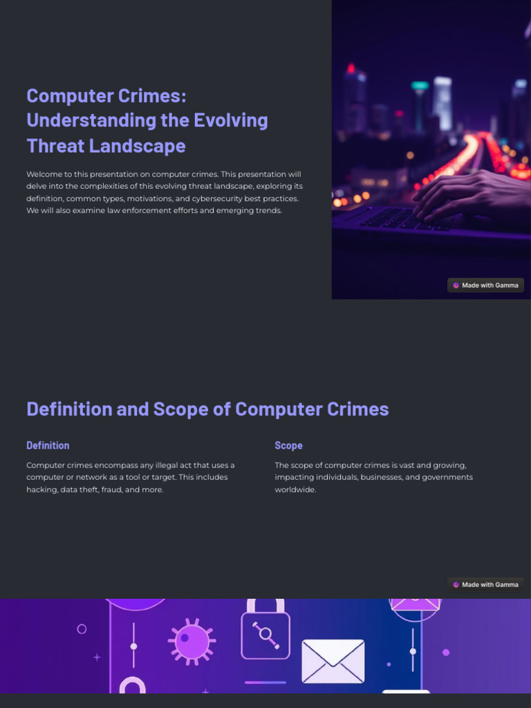Computer Crimes Understanding The Evolving Threat Landscape | PDF ...