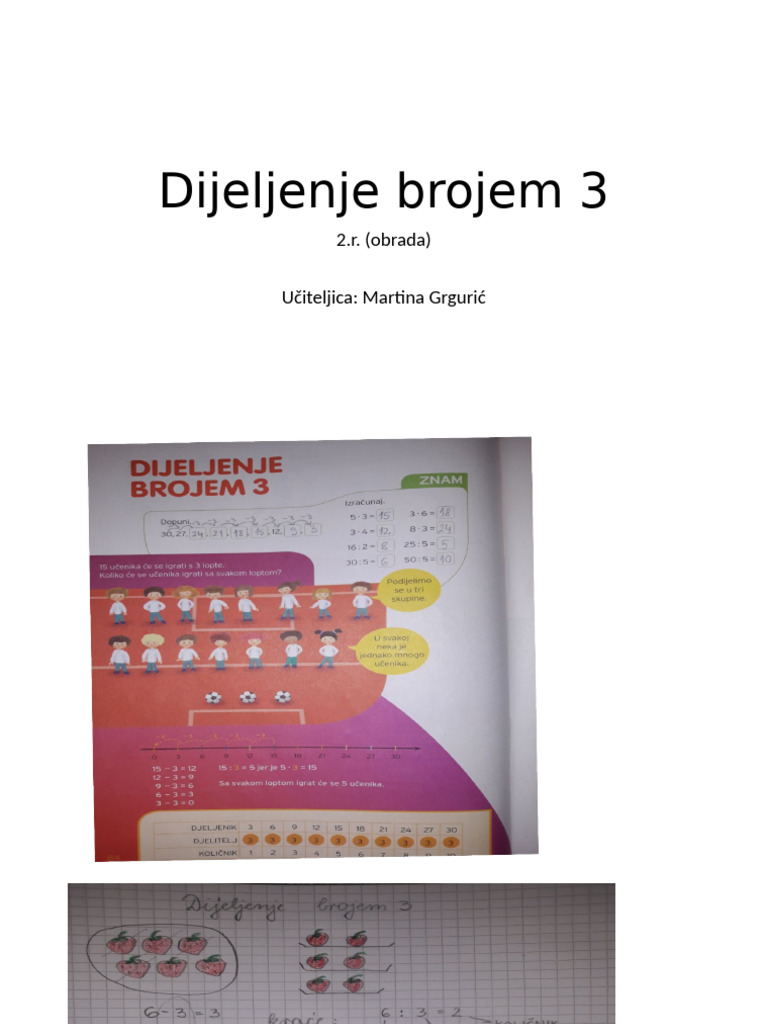 Dijeljenje Brojem 3 - 2.r.obrada 1 | PDF