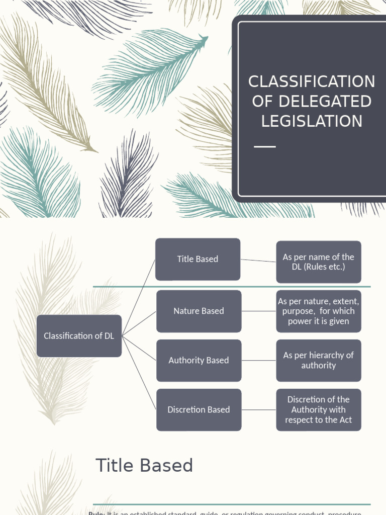 Types and Principles of Delegated Legislation | PDF | Decree | Supreme ...