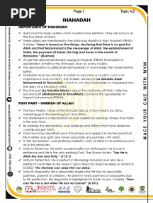 5. Pillars of Islam Notes and Solved Past Papers 2023-24 Edition by MYM