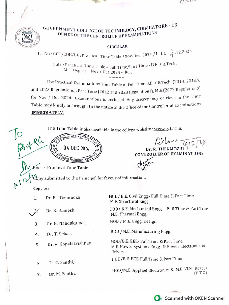 Practical Schedule | PDF