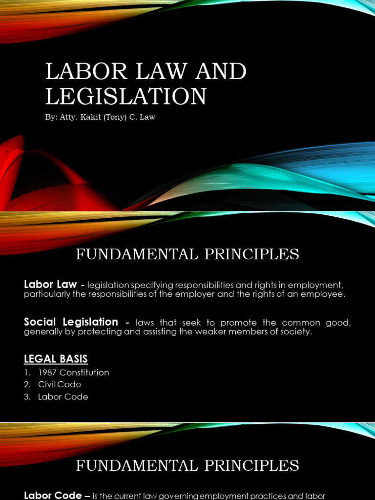 Philippine Labor Law Overview | PDF | Employment | Labour Law