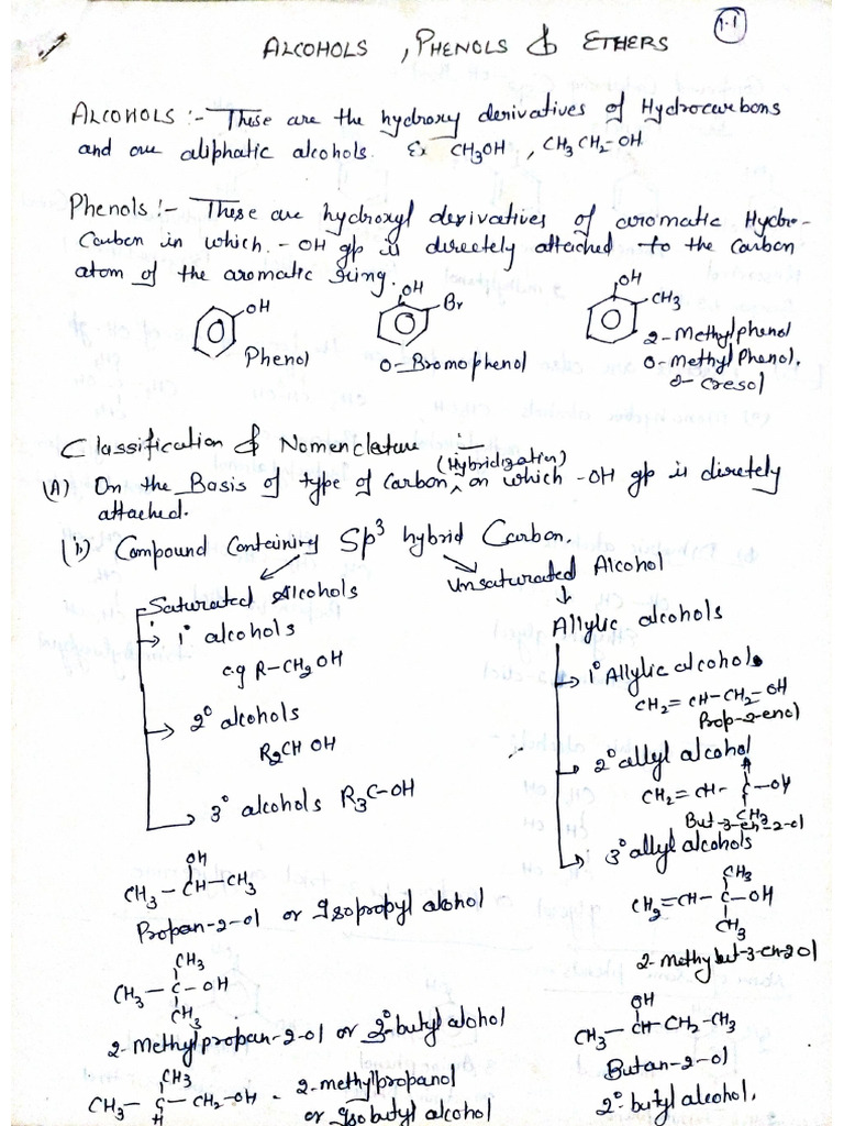 Alcohol Phenol and Ethers | PDF