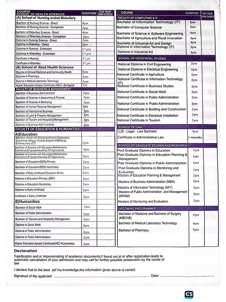 Programs Offered | PDF