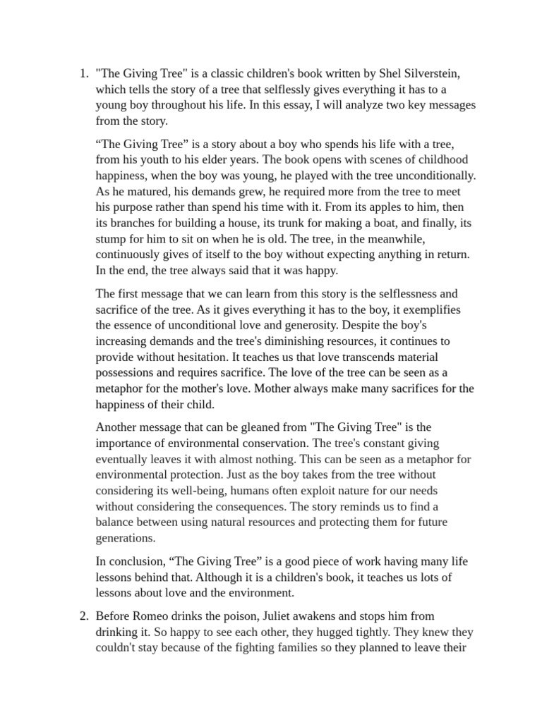 The Giving Tree | PDF