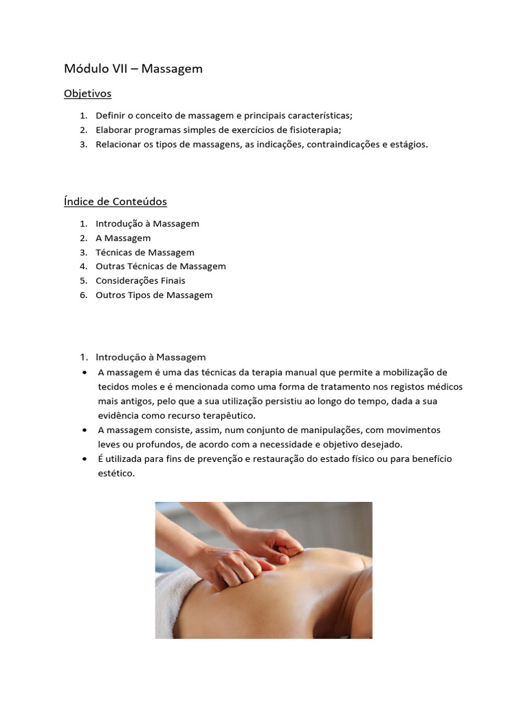 Guia Completo sobre Massagem Terapêutica | PDF | Massagem | Músculo