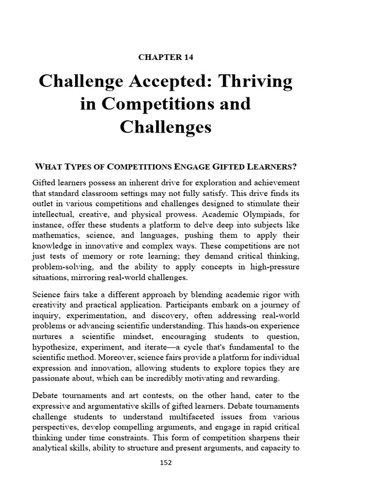 Engaging Gifted Learners in Competitions | PDF | Psychological ...