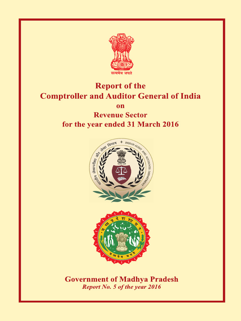 Report No 5 of 2016 MP Revenue Sector | PDF | Taxes | Excise