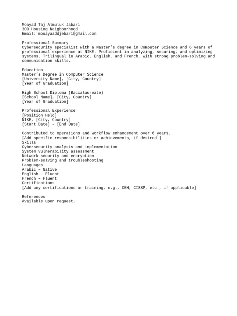 My Progact CV | PDF