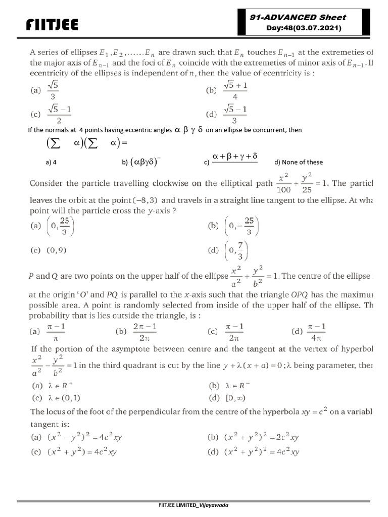 48.elli Hyp 03.07.2021 | PDF | Ellipse | Perpendicular