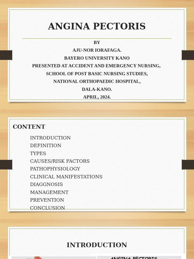 Angina Pectoris | PDF | Coronary Artery Disease | Myocardial Infarction