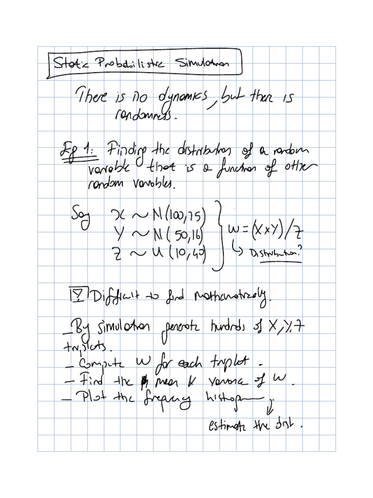 IE306 - L3c Static Probabilistic (Monte Carlo) Example | PDF ...