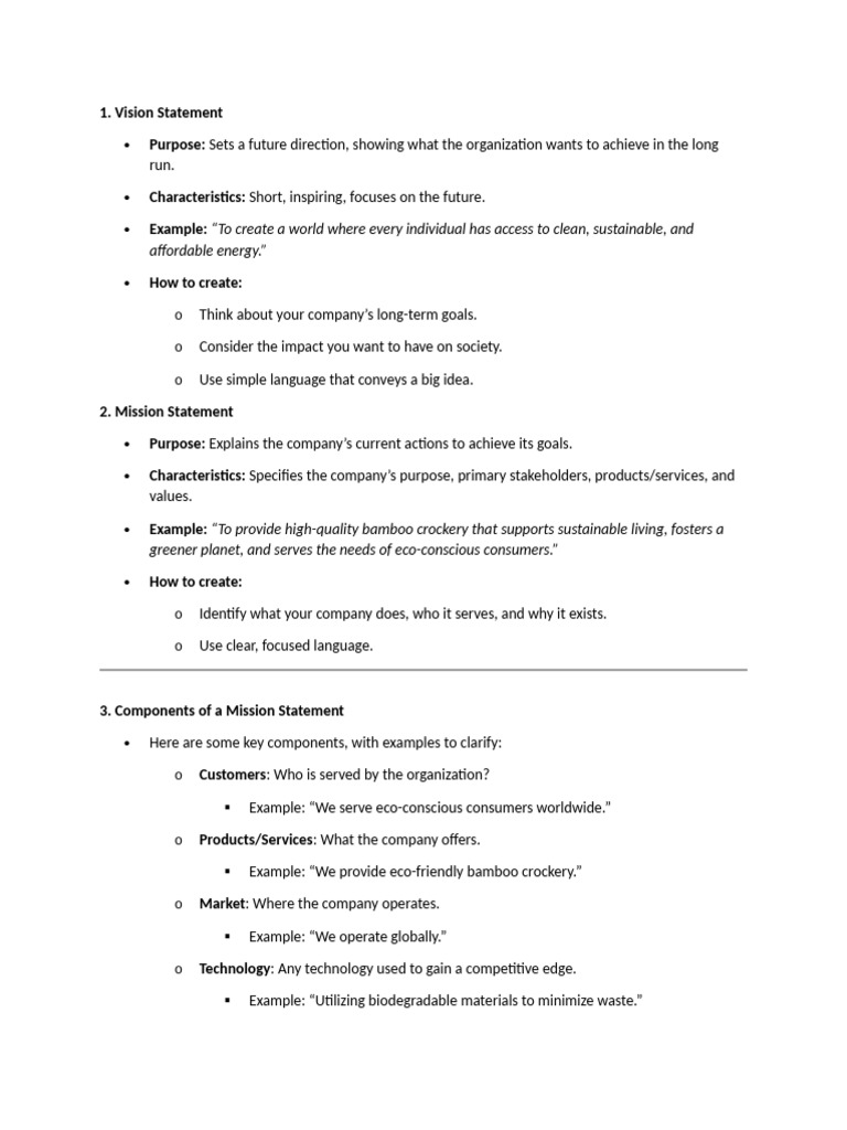 Environmental Vision Statement Guide | PDF | Sustainability | Economies
