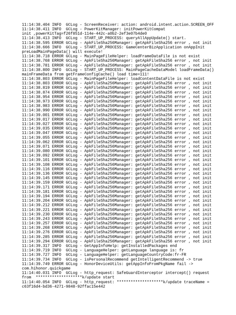 Game Center Log Analysis and Errors | PDF | Internet Standards ...