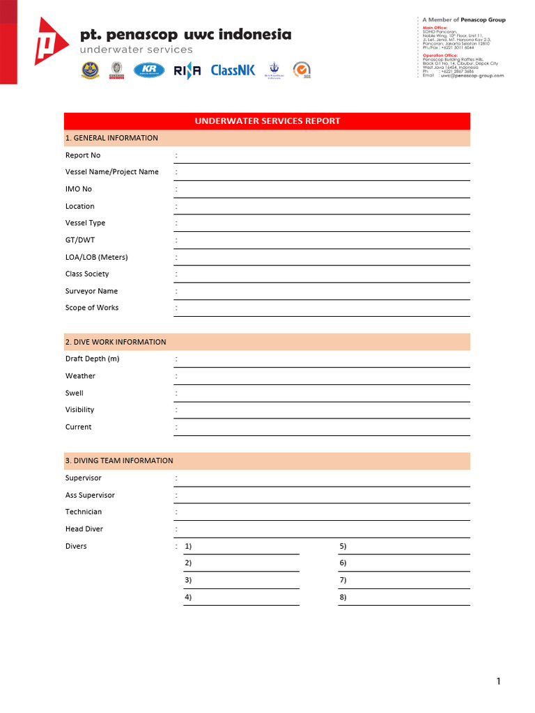 Underwater Inspection Report Summary | PDF | Scuba Diving | Underwater ...
