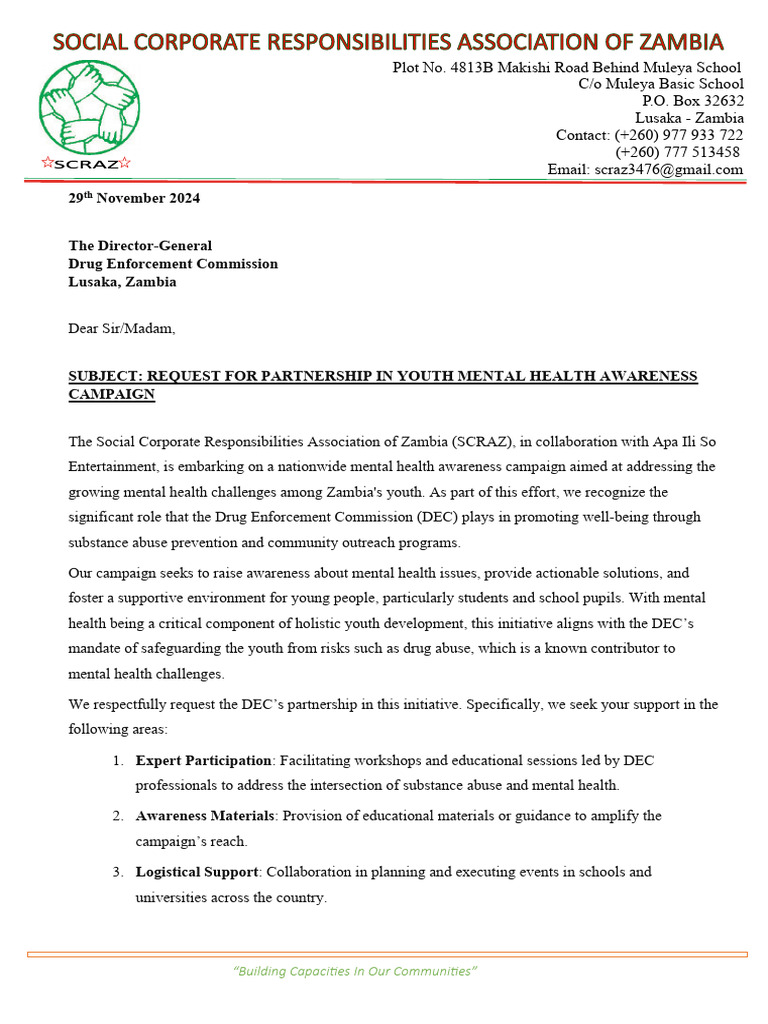 DEC LETTER SCRAZ | PDF | Mental Health