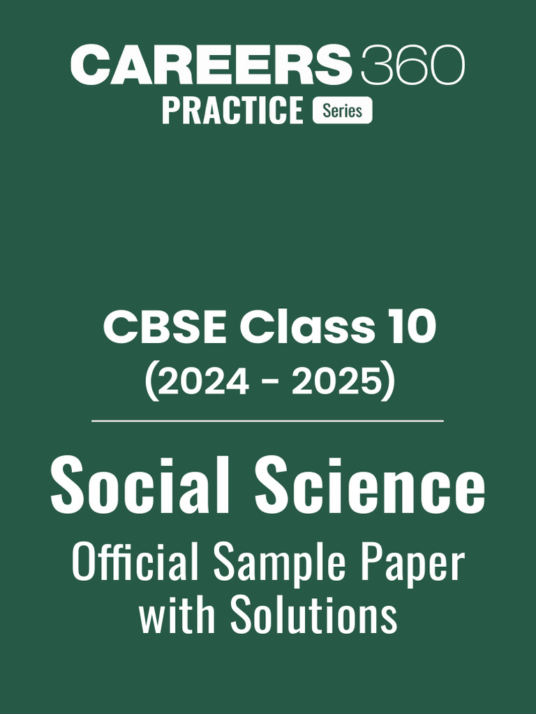 Class 10 Social Science Sample Paper 2024 | PDF