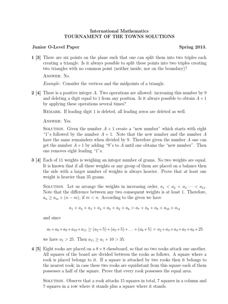 2013 Junior O-Level Math Solutions | PDF | Triangle | Euclidean Plane ...