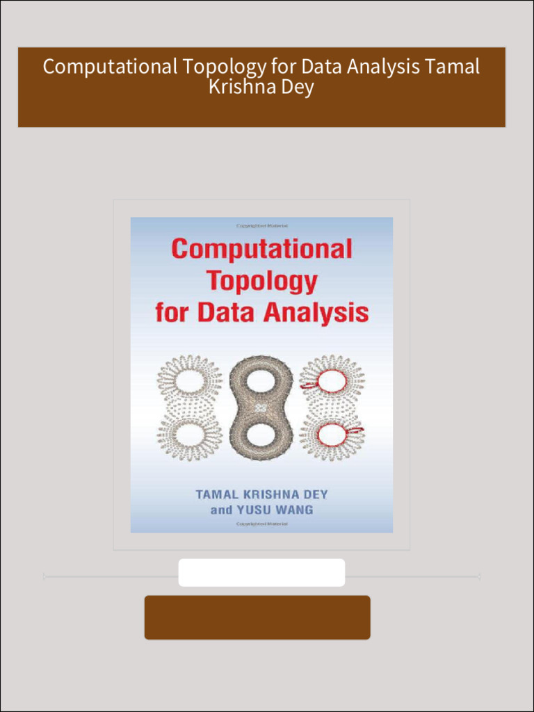Computational Topology For Data Analysis