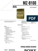Sony MZ-B100 Service Manual