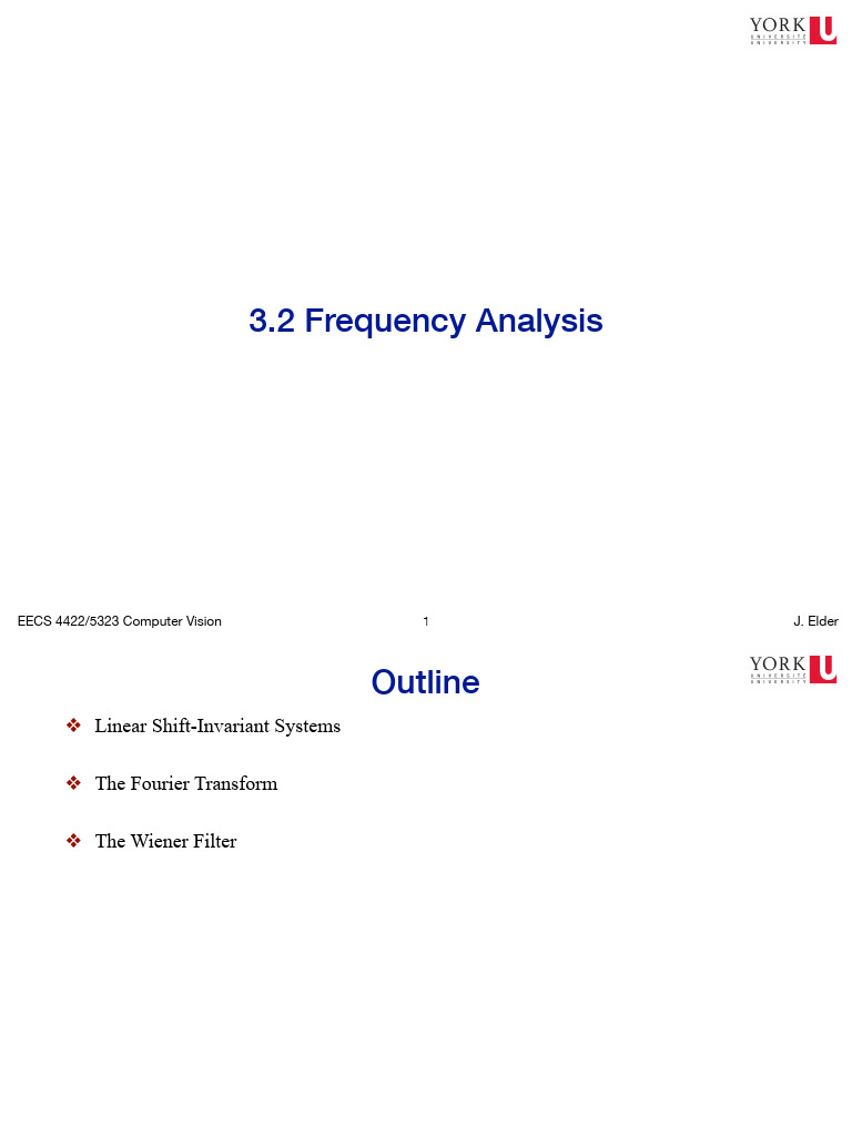Frequency Analysis in Computer Vision | PDF | Fourier Transform | Fast ...