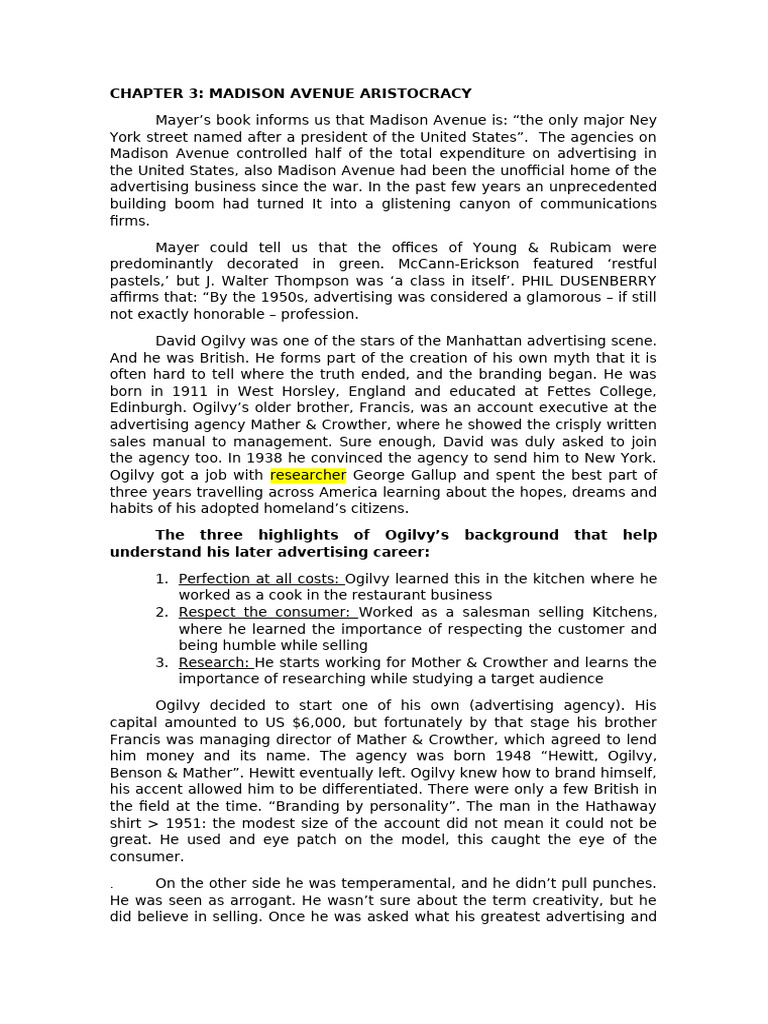 Madison Avenue's Advertising Evolution | PDF | Advertising | Promotion ...