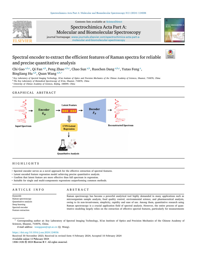 Efficient Feature Extraction in Raman Spectroscopy | PDF | Support ...