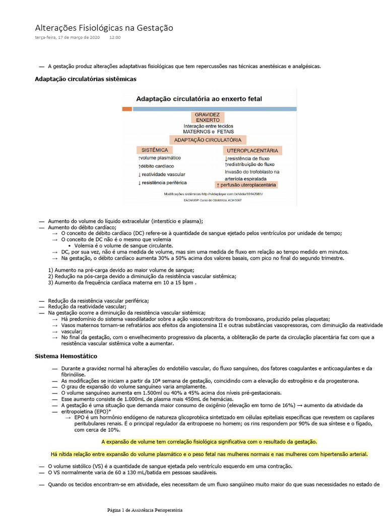Alterações Fisiologicas Na Gravidez | PDF | Gravidez | Coração