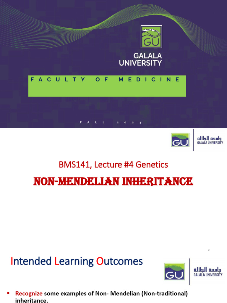 GU_BMS141_+Lecture+4_Prof.+Ola+Khalifa_10_+2024 | PDF | Genetic ...