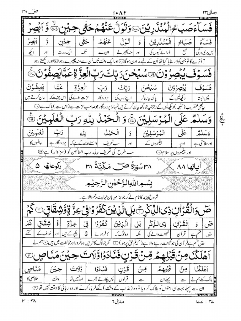 Surah 38 Sad Urdu Tarjuma | PDF