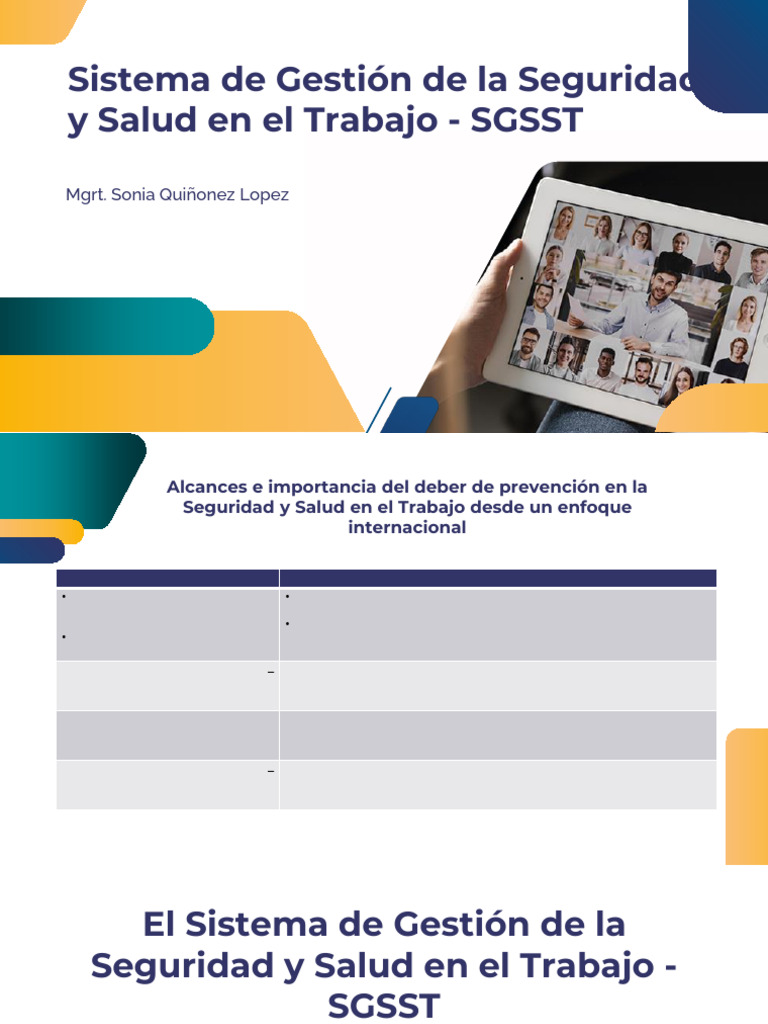 Sistema de Gestión de Seguridad y Salud en El Trabajo2 | PDF ...