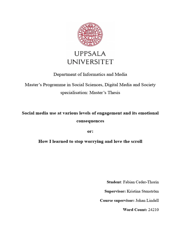 FULLTEXT01 | PDF | Social Media | Popular Culture & Media Studies