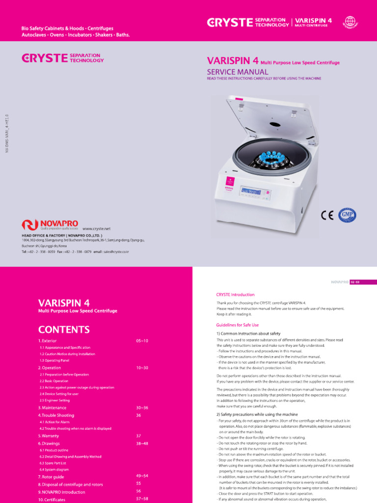VARISPIN 4 - Service Manual (HE1.0) | PDF